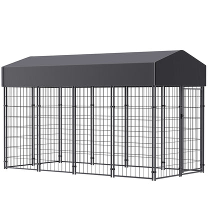 Large Pet Enclosure, Welded Wire with UV Protection, Waterproof  Roof Cover Heavy Duty