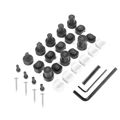 Metal Ring Bender Jewelry Making Tool , 6 Round Posts and Matching Dies