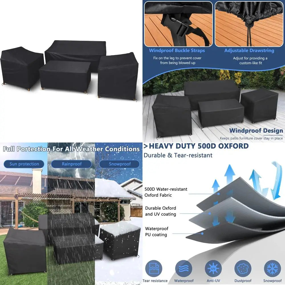 Outdoor Furniture Cover, waterproof, 4 piece patio furniture set