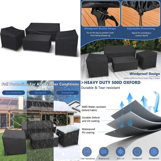 Outdoor Furniture Cover, waterproof, 4 piece patio furniture set