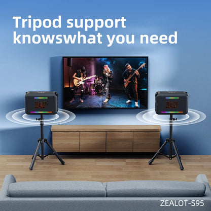 120W Waterproof Portable Bluetooth Speaker, Wireless Outdoor w/Subwoofer