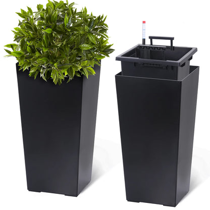 2pcs Planter Pots, Self Watering with Drainage Holes