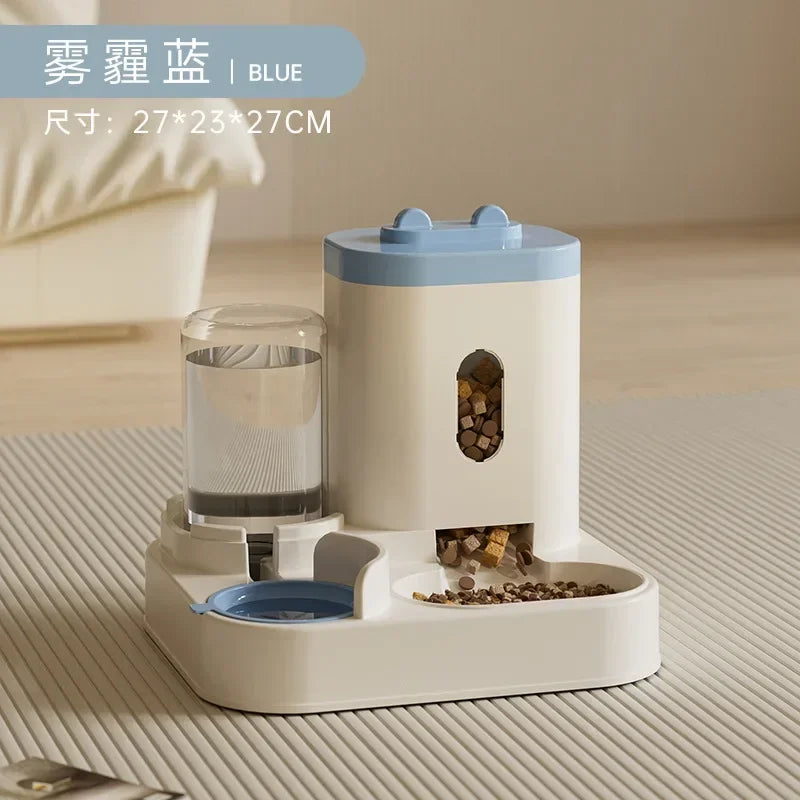 Automatic Feeder Pet Food Bowl With Water Fountain