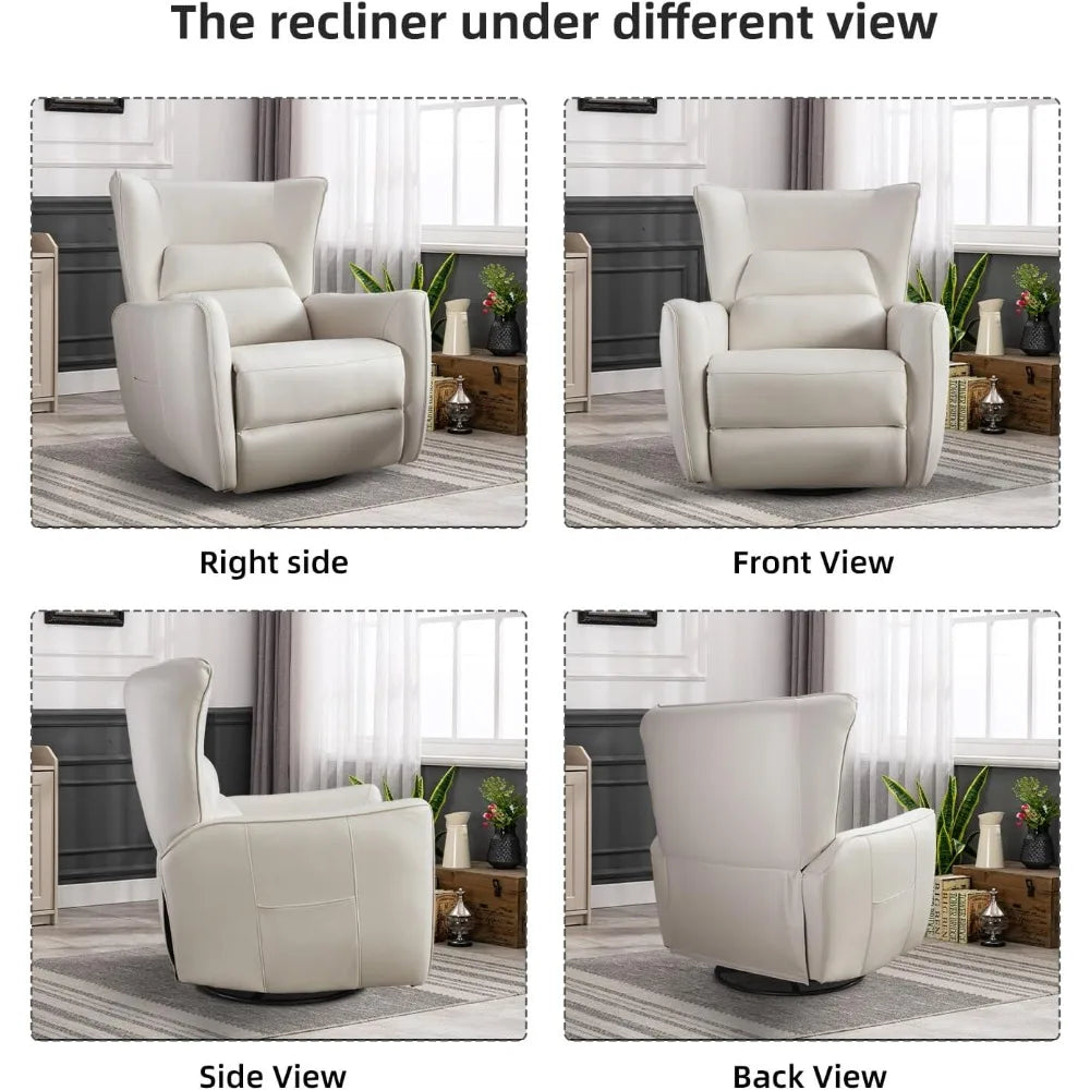 Power Swivel Rocker Recliner, Oversized with Gliding Motion