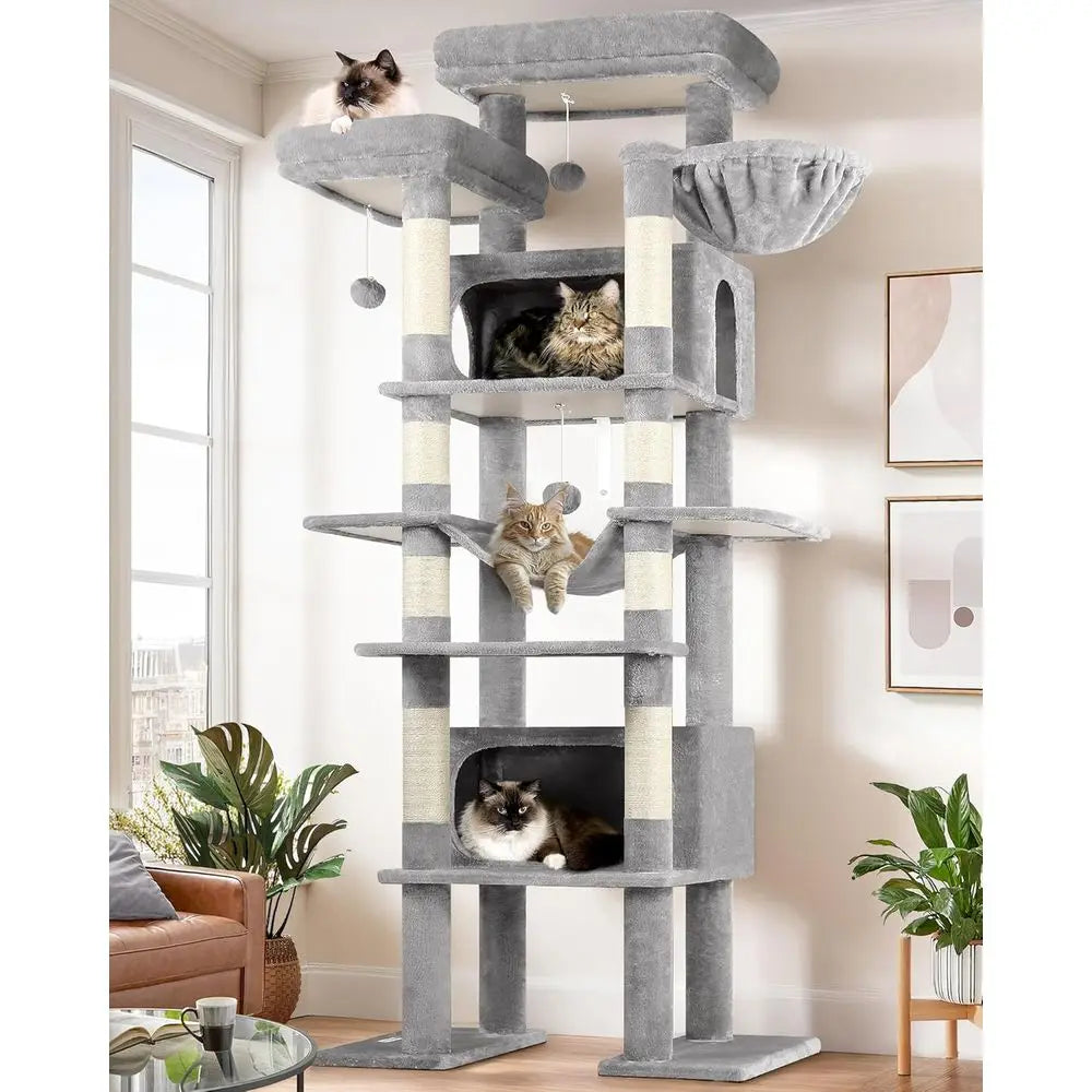 XXL Giant Cat Tree, 83 Inch, Heavy Duty w/Multi-Levels