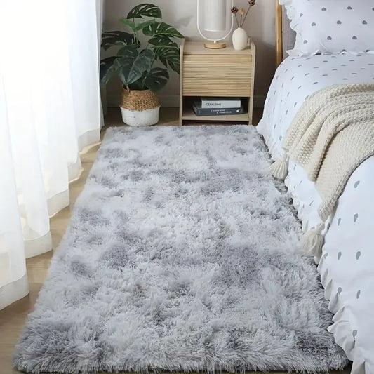 Fluffy Plush Area Rug - Ultra-Grip Non-Slip Backing, Easy Cleaning
