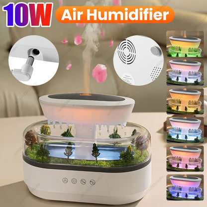 Rain Clouds Aroma Diffuser Air Humidifier With 7 Night Light