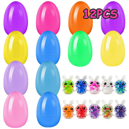 12/24/48 Pack Kids Easter Egg Hunt Game, Party Favors Prefilled Easter Eggs