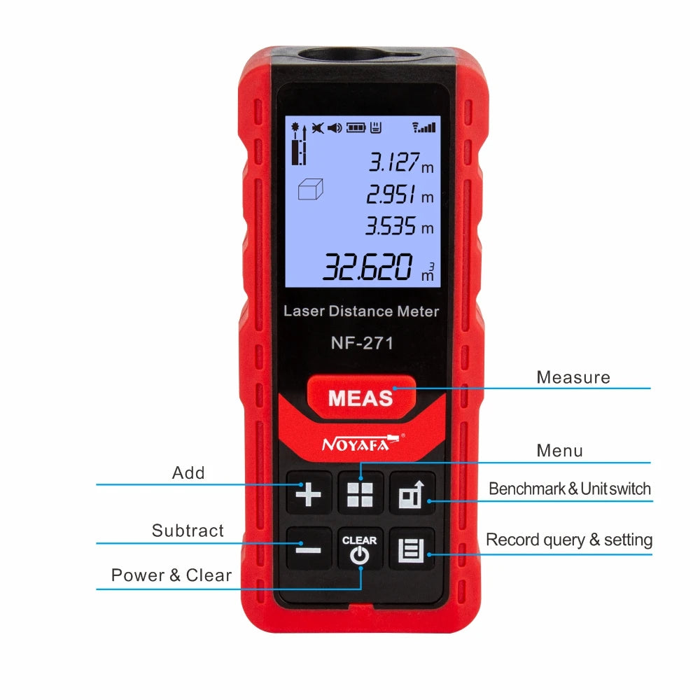 Laser Distance Meter-Rangefinder Measure Device Digital Ruler Tool