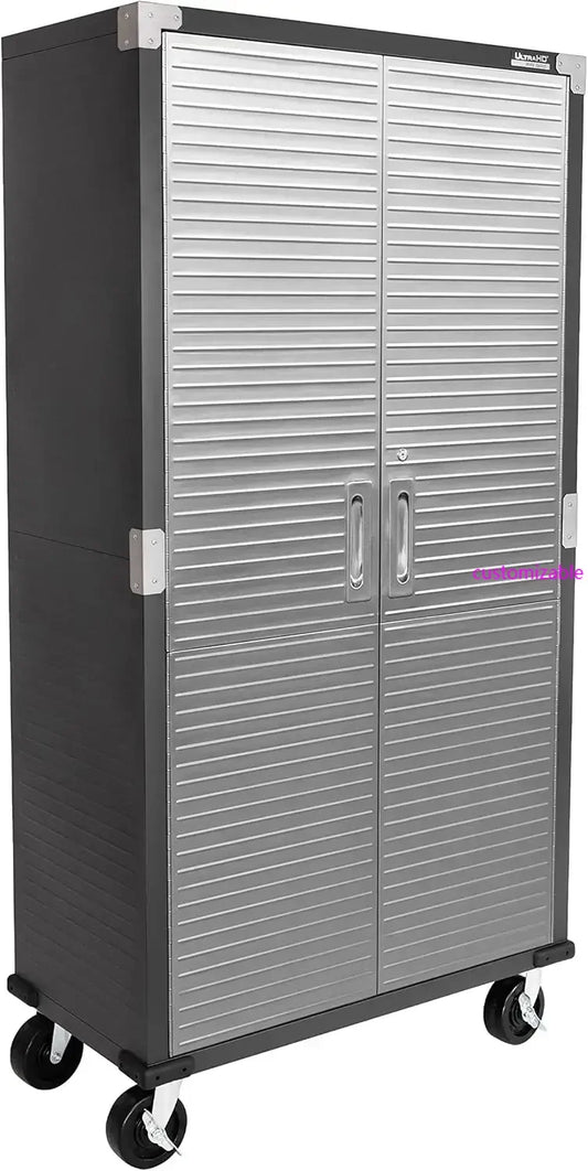Solid Steel Rolling and Lockable Metal Storage Cabinet
