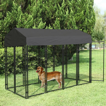 Large Pet Enclosure, Welded Wire with UV Protection, Waterproof  Roof Cover Heavy Duty