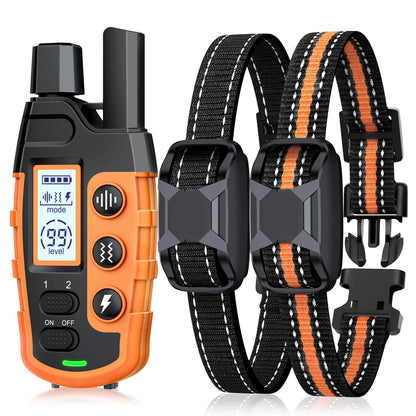 Electric Dog Training Collar- Remote Control-Waterproof With Vibration Shock Beep Modes and Levels