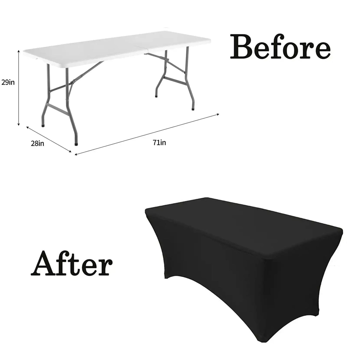 4FT/6FT Plastic Folding Table, HDPE Portable With Locking Legs and Handle