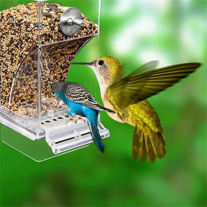 No Mess Bird Feeder, Automatic Feeder Drinker Acrylic