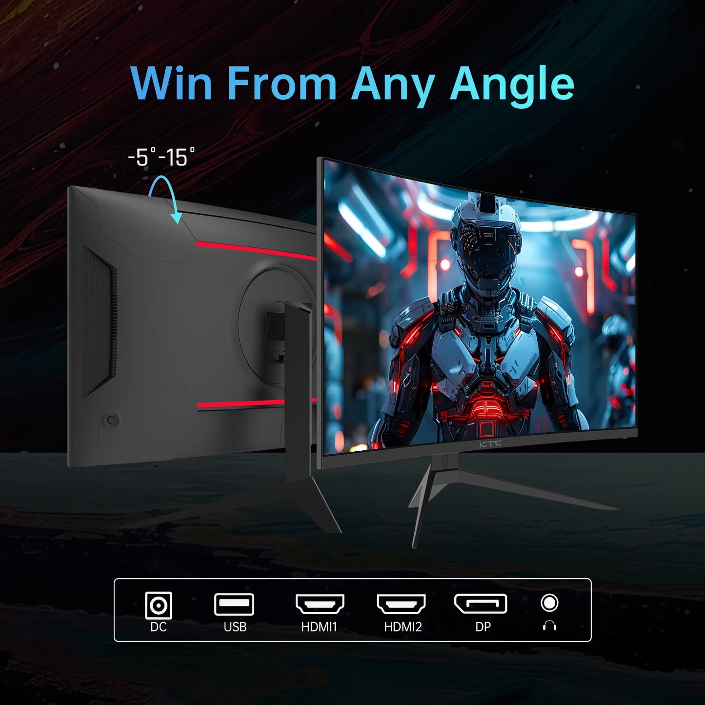 32 inch Curved Gaming Monitor w/Tilt Adjustability