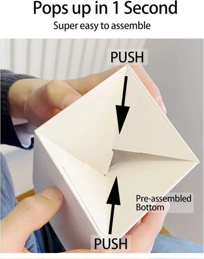 10/20/30pcs Single Cupcake Boxes with Insert and Clear Window