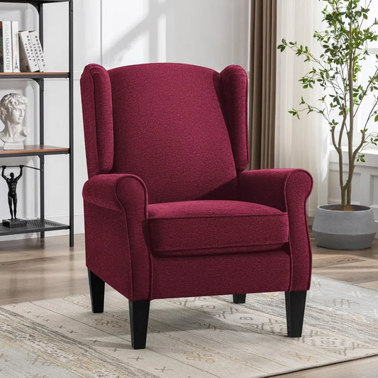 Modern Accent Chair with Wingback, Comfy Upholstered and High Back