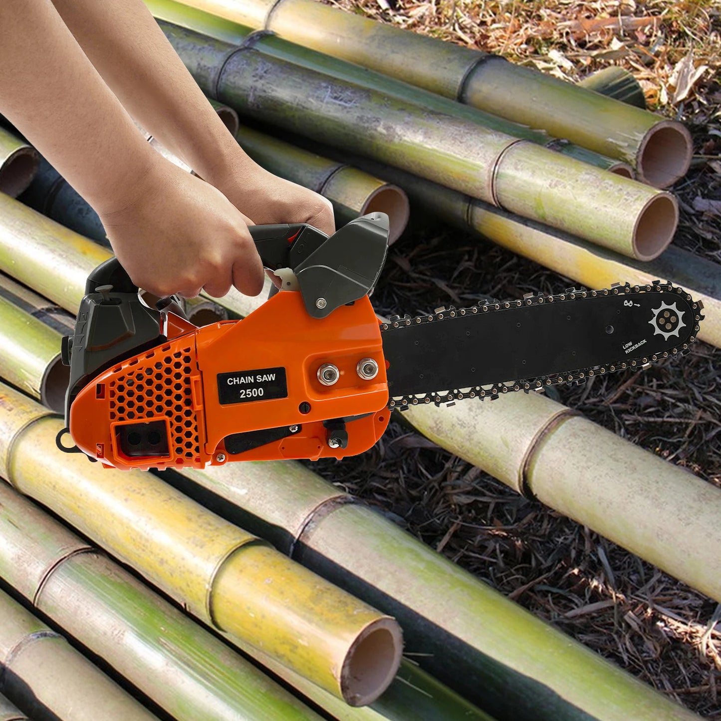 Top Handle Chainsaw, 12 inch, Gasoline,  2-Stroke Engine Chainsaw