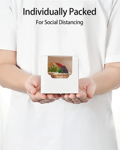10/20/30pcs Single Cupcake Boxes with Insert and Clear Window