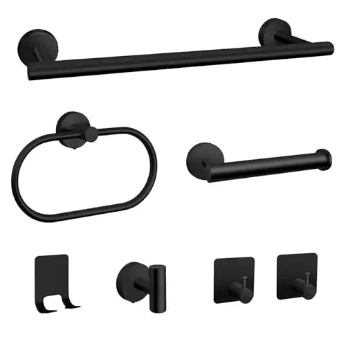 7 pcs Bathroom Towel Rack, Hardware Set Included