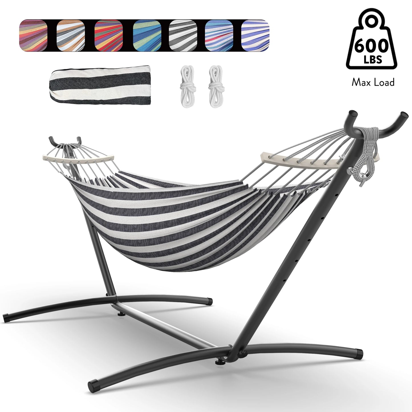 Hammock with Adjustable Stand  w/Storage Bag,