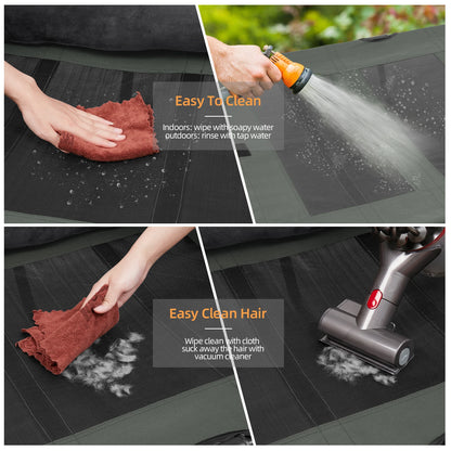 Indoor/Outdoor Elevated Pet Lounger with Detachable Plush Bolster