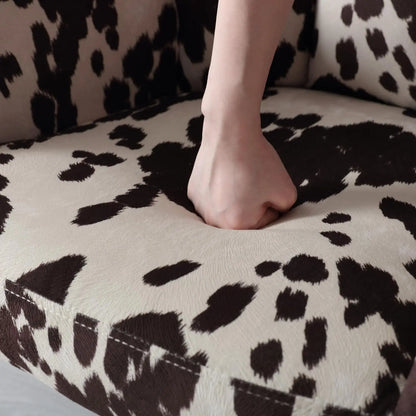 Cow Print Chair ,360°Swivel with Mid Back Support,  Armrest, Adjustable-Height and Upholstered