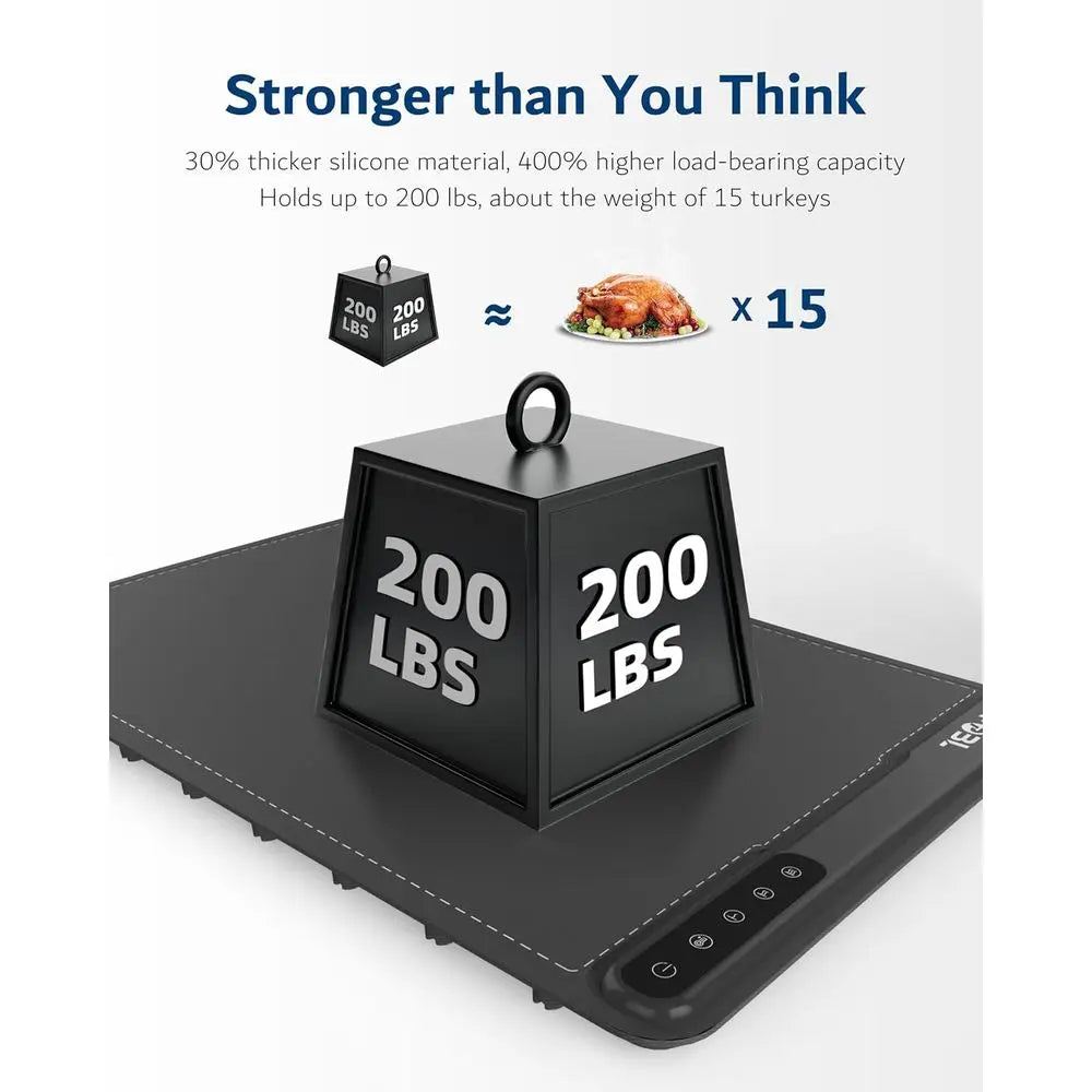 Electric Food Warming Tray (24x16), Portable & Rollable with Storage Bag