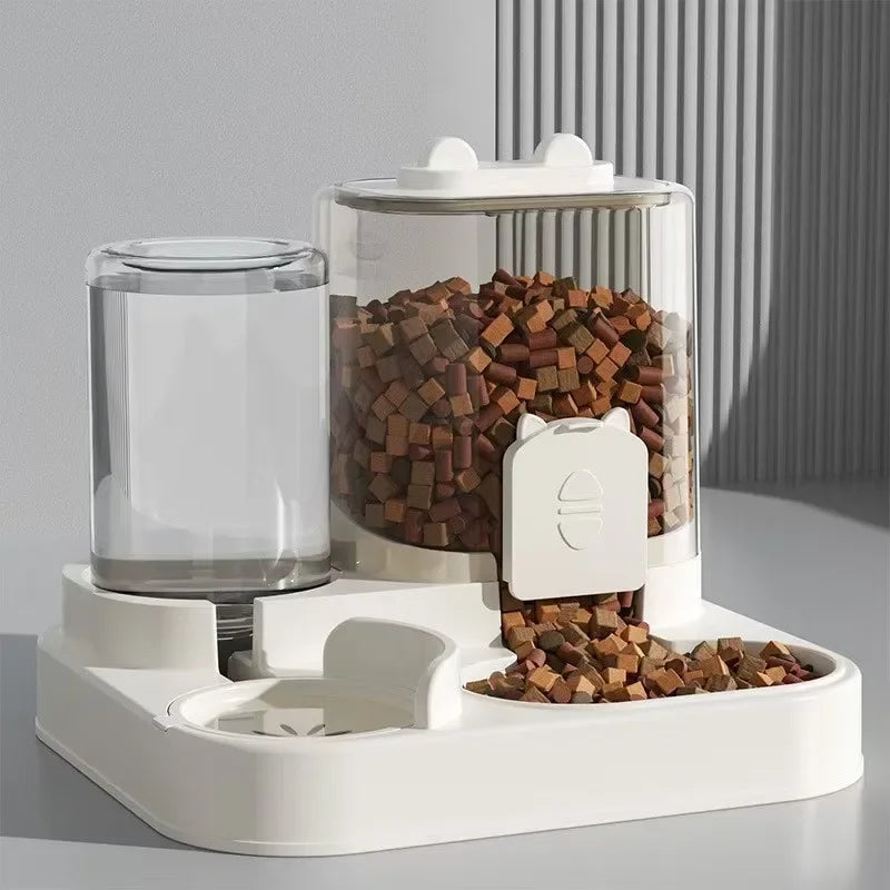 Automatic Feeder Pet Food Bowl With Water Fountain