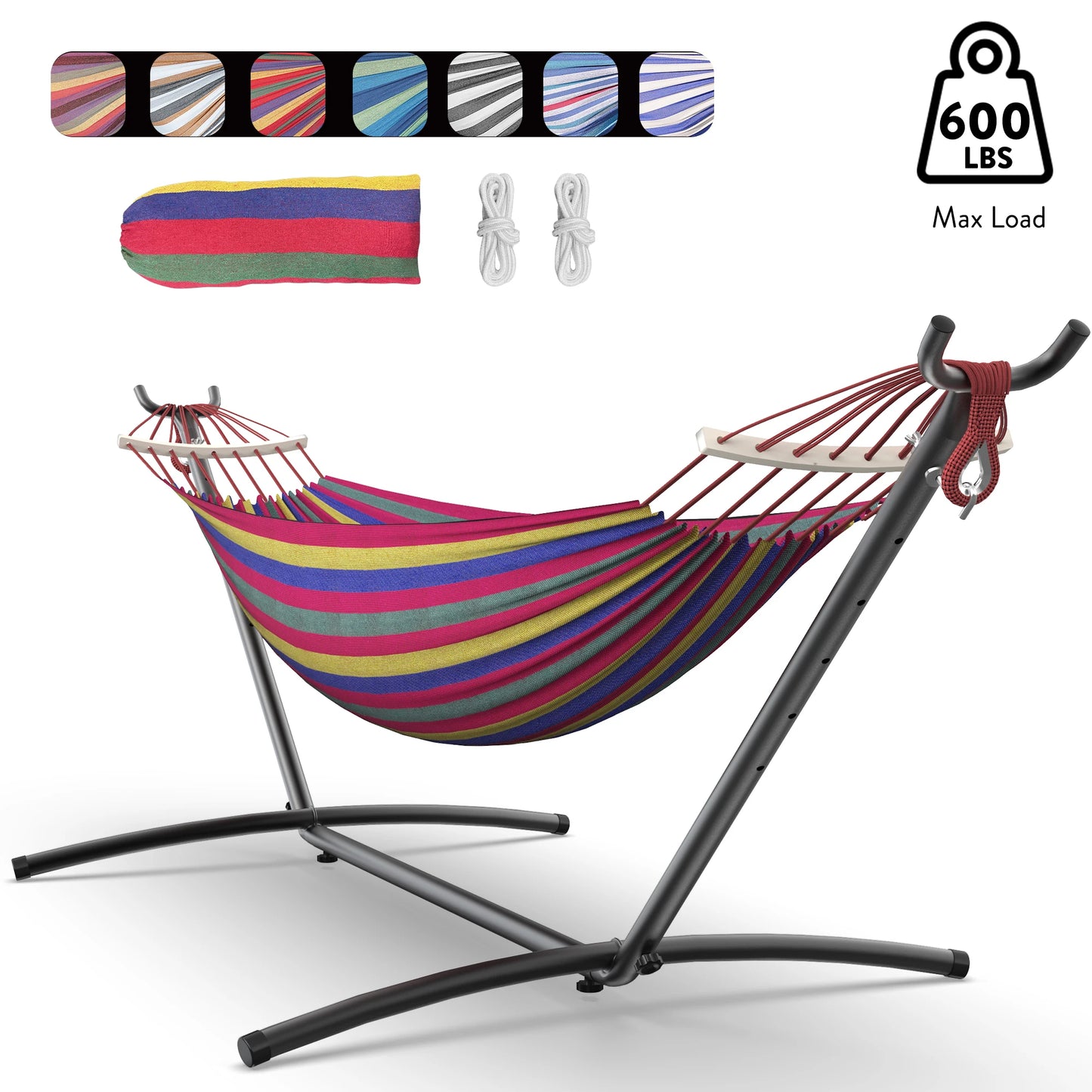 Hammock with Adjustable Stand  w/Storage Bag,