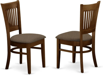 7 Piece Set - Dining Table and 6 Wooden Chairs with Black Cherry Finish