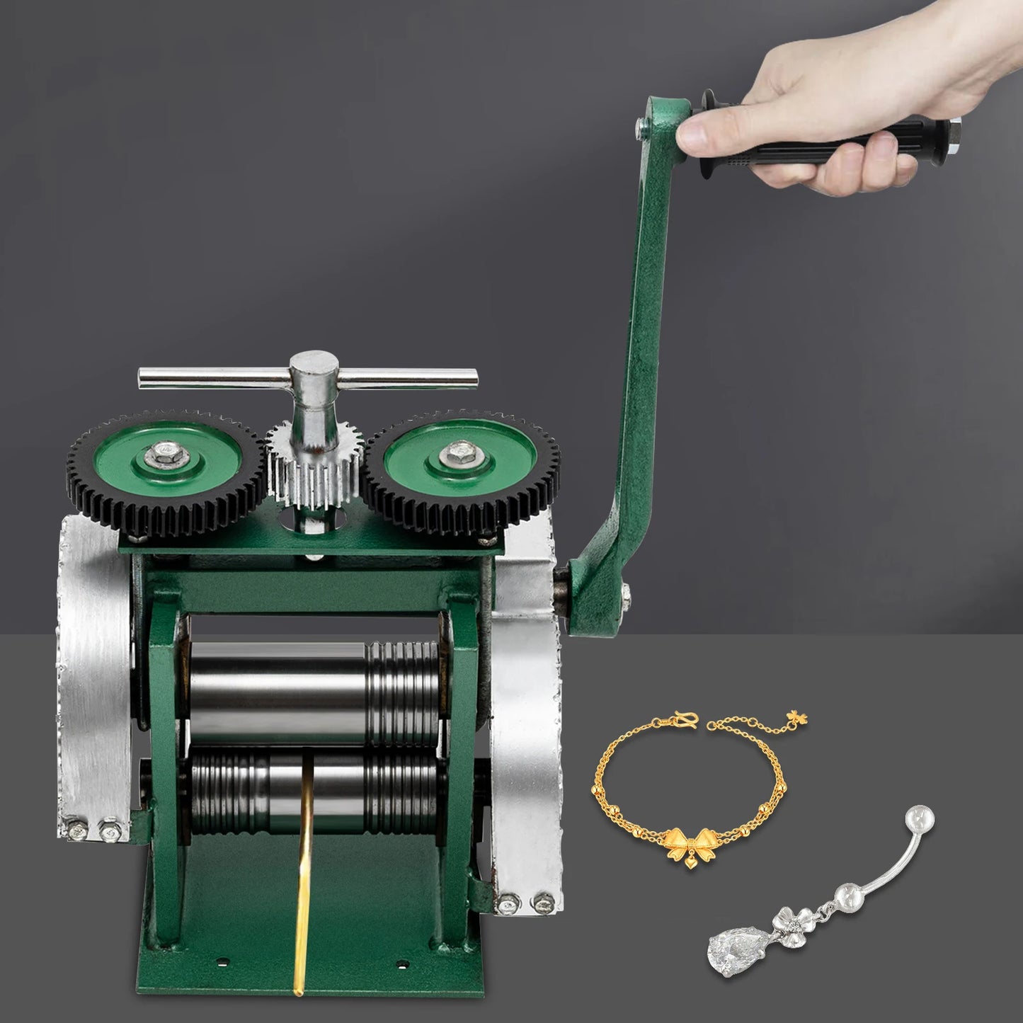 120mm Rolling Mill Jewelry Machine,  Adjustable Press Thickness -  Makes Exquisite Jewelry