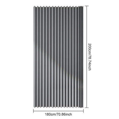 Privacy Bathroom Divider, Foldable Magnetic Shower Curtain, Waterproof with 14 Hooks