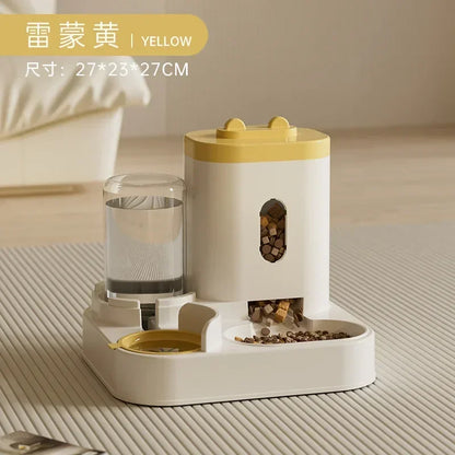 Automatic Feeder Pet Food Bowl With Water Fountain