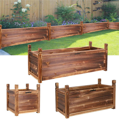 Outdoor Wooden Raised Planter Box - 3 sizes  to choose from