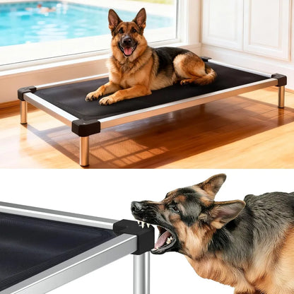 Elevated Dog Bed, Raised Cot - Chew Proof, Durable & Waterproof