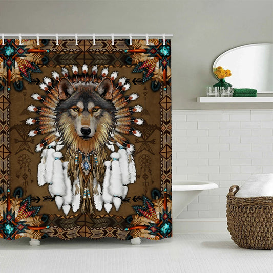 Wolf King Bathroom Four-piece Set w/hooks included