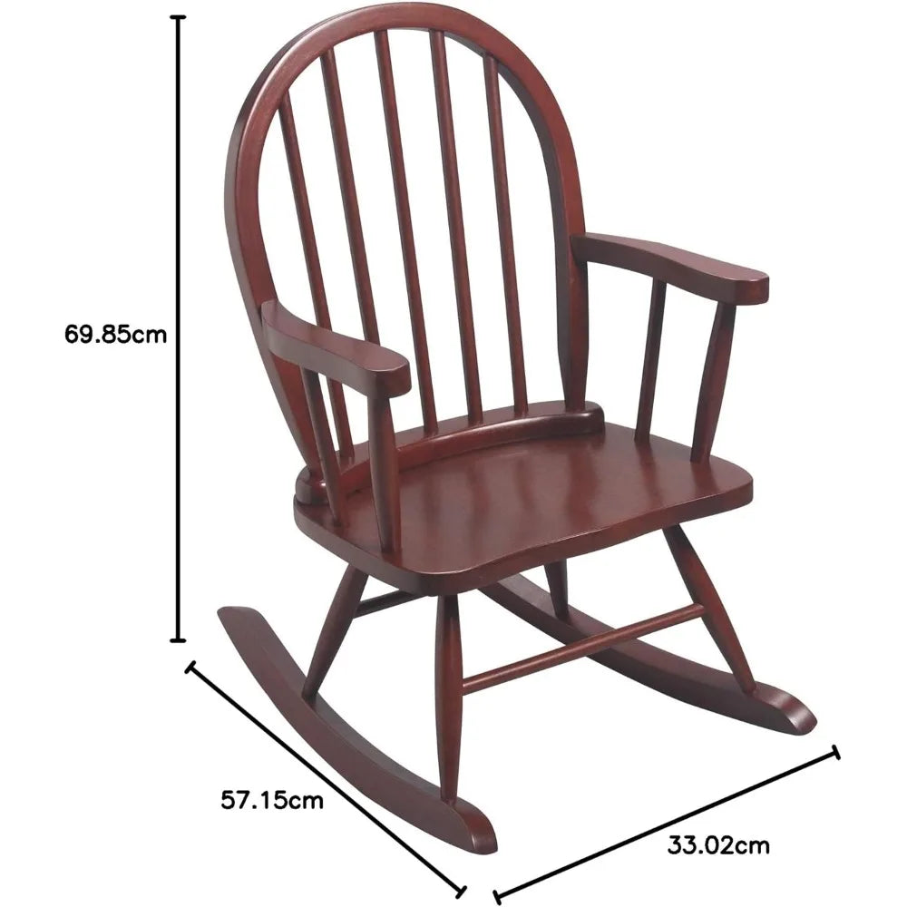 Kid's Rocking Chair -Classic Hand-Made Wooden Seat