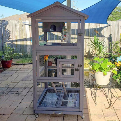 Large Bird Cage Indoor/Outdoor Large Wooden Aviary