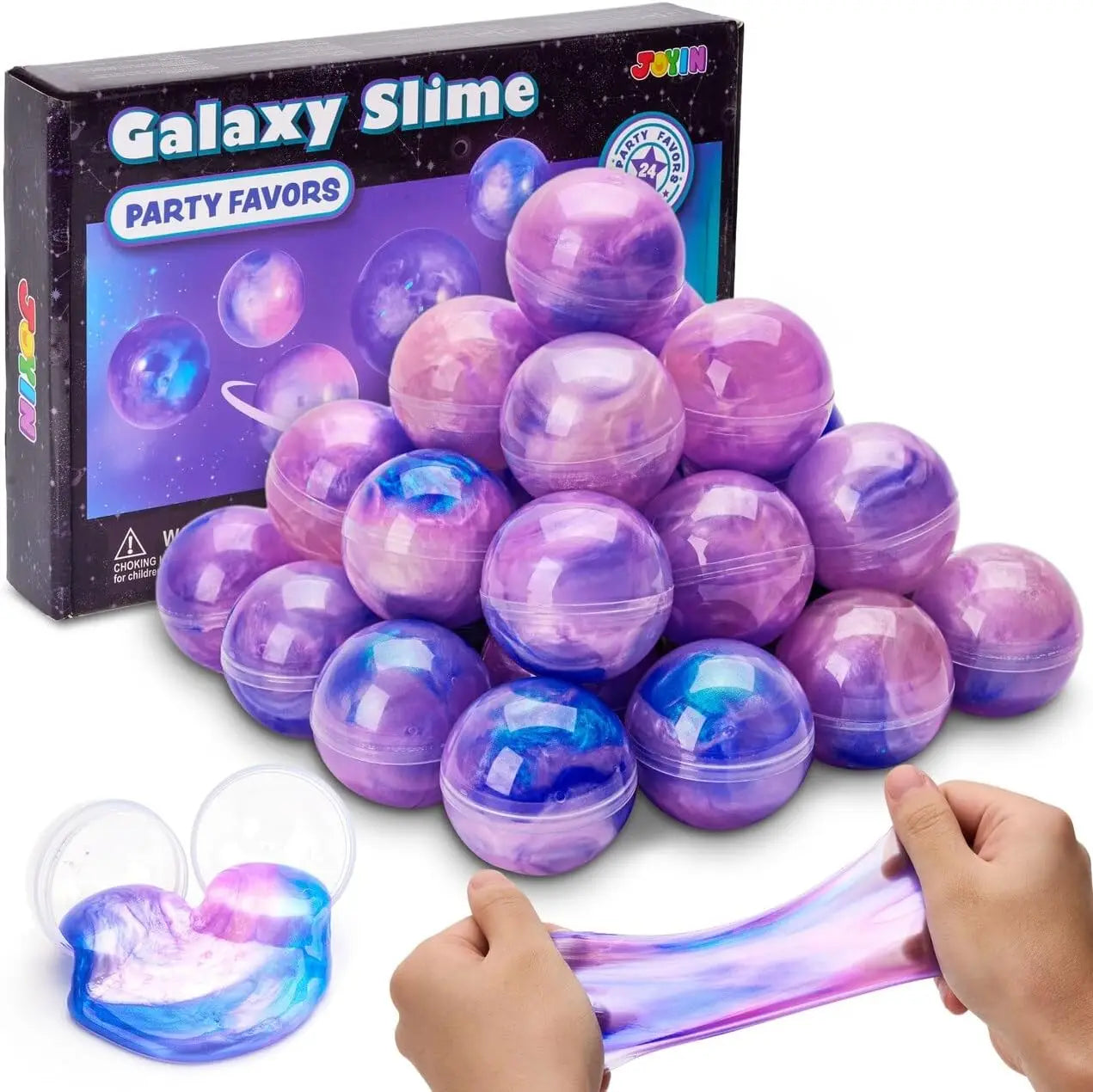 24 Pcs Mini Slime Party Favors-Multicolor Galaxy Slime Balls