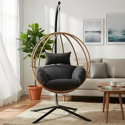 Hanging Egg Chair with Cushions, Heavy Duty, 400LBS with Stand