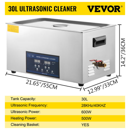 Ultrasonic Cleaner 28/40khz Dual Frequency Digital Portable Washing Machine