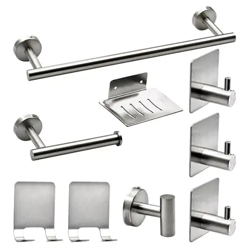 7 pcs Bathroom Towel Rack, Hardware Set Included