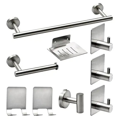 7 pcs Bathroom Towel Rack, Hardware Set Included