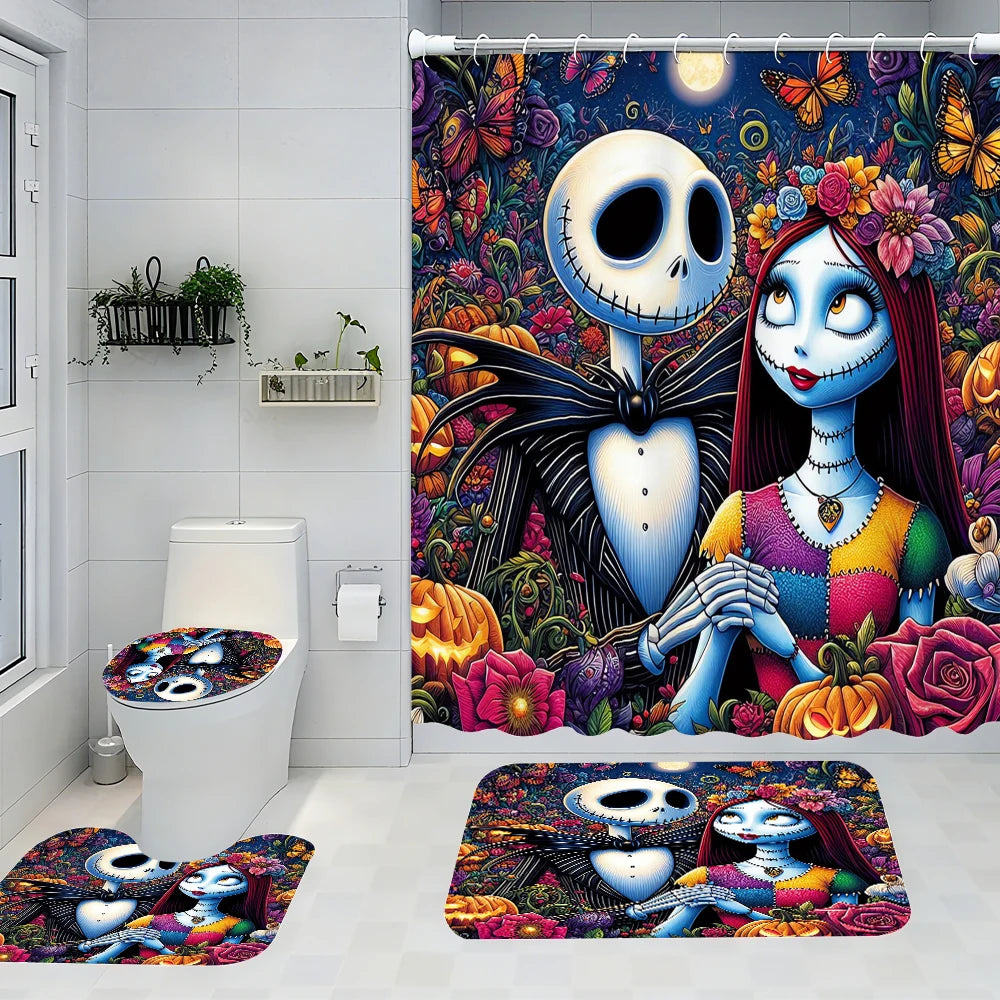 Disney Jack Bathroom Four-piece Set - Waterproof Shower Curtain