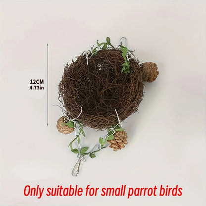 Natural rattan bird cradle - suitable for small parrots and birds