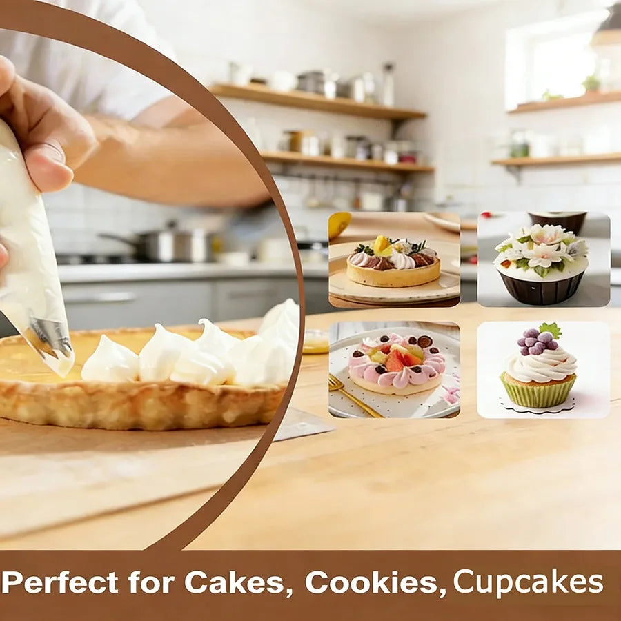 100Pcs Thickened Anti-Burst Piping Bags, Reusable Pastry Bags