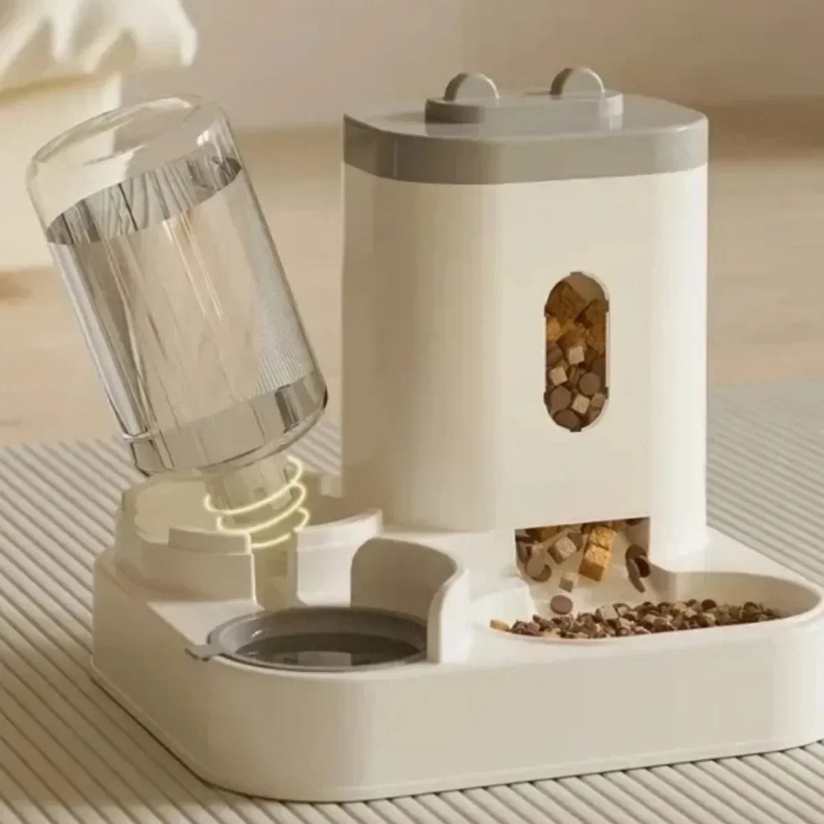 Automatic Feeder Pet Food Bowl With Water Fountain