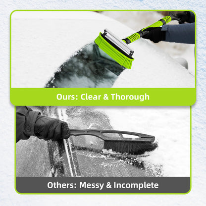 Deli Ultimate Car Snow Cleaner, 43" 2-in-1 Ice Scraper & Brush with Extendable Handle