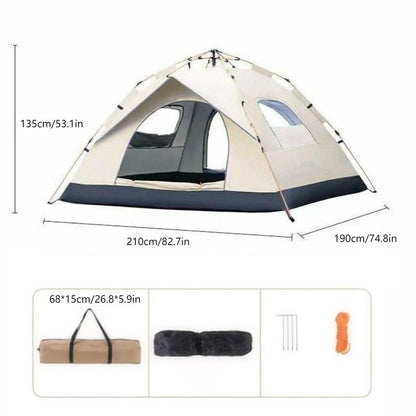 Outdoor Tent w/Two doors and two windows - One Lift Automatic Opening